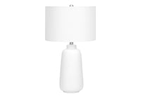 Lighting, 26"H, Table Lamp, Cream Ceramic, Ivory Cream Shade, Modern Cream Ceramic