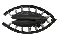 Xtp009 Assembled Children'S Trampoline Happy Expression Outdoor And Indoor Dual Use Monkey Black And Red Foldable Iron Tube For Kids Age 3 7 Yellow Black Steel