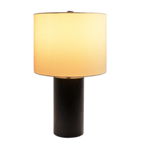 Aura Black Table Lamp With On Off Switch Black Block Base Black,White Table&Floor Lamps Metal