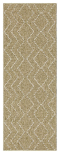 Earth Gc Ntl1011 Jute White 2 Ft. 7 In. X 7 Ft. 3 In. Indoor Outdoor Area Rug Natural White Polyester Polypropylene