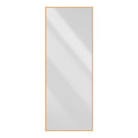 65*24 Inch Floor Mirror Full Length Mirror Ultra Thin Aluminum Alloy Frame Modern Style Standing Hanging Mirror Wall Mounted Mirror Gold Gold Clear Glass Metal