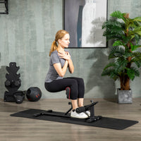 Soozier Sissy Squat Machine For Home Gym, Workout Station For Abs, Hip, Glutes & Quads To Improve Balance, Posture, Sculpt & Tone Black Steel