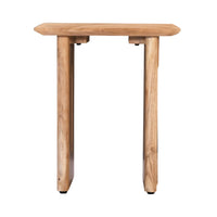 18 In. Solid Acacia Wood End Side Table With Curved Edges, Modern Living Room Sofa Side Table, Brown Walnut Brown Brown Primary Living Space Contemporary Freestanding Acacia Rectangular Coffee & End Tables Rectangular Solid Wood