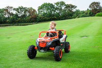 Ride On Car, Kids Electric Utv Car, Tamco Riding Toys For Kids With Remote Control Amazing Gift For 3 6 Years Boys Girls White Light Orange 50 99 Lbs Plastic
