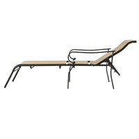 3 Pack Patio Lounge Chair, Outdoor Chaise Lounge With 5 Adjustable Backrest, Sturdy Steel Frame, Sunbathing Recliner, Beach Chair, Tanning Chair For Outside, Yard, Balcony, Pool Chairs Brown Iron