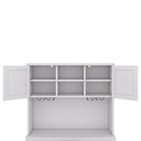 Coffee Bar Cabinet Kitchen Cabinet With Storage, Farmhouse Wine Cabinet With Drawers Shelves And Cabinets, Buffet Cabinet Wine & Glass Racks For Dining Room, White Off White Particle Board Mdf