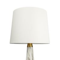 Enclave Hydro Black Table Lamp With On Off Switch Faux Marble Base Fabric Shade Gold,White,White Marble Table&Floor Lamps Brass,Fabric,Faux Marble