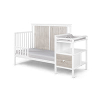 Connelly 4 In 1 Crib And Changer Combo White Rockport Gray White Gray Wood