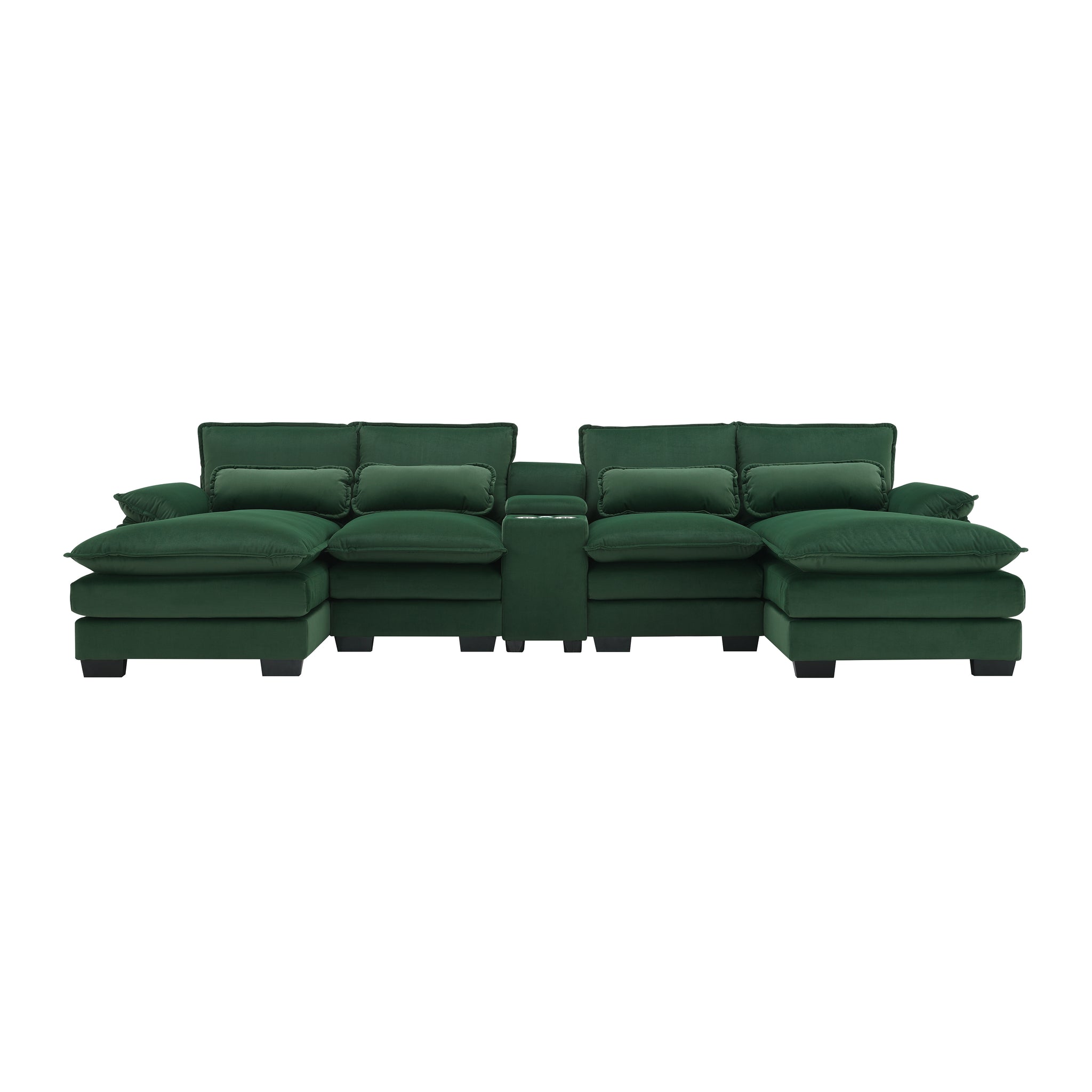 8804Aaf Console Green Velvet 1 Seat