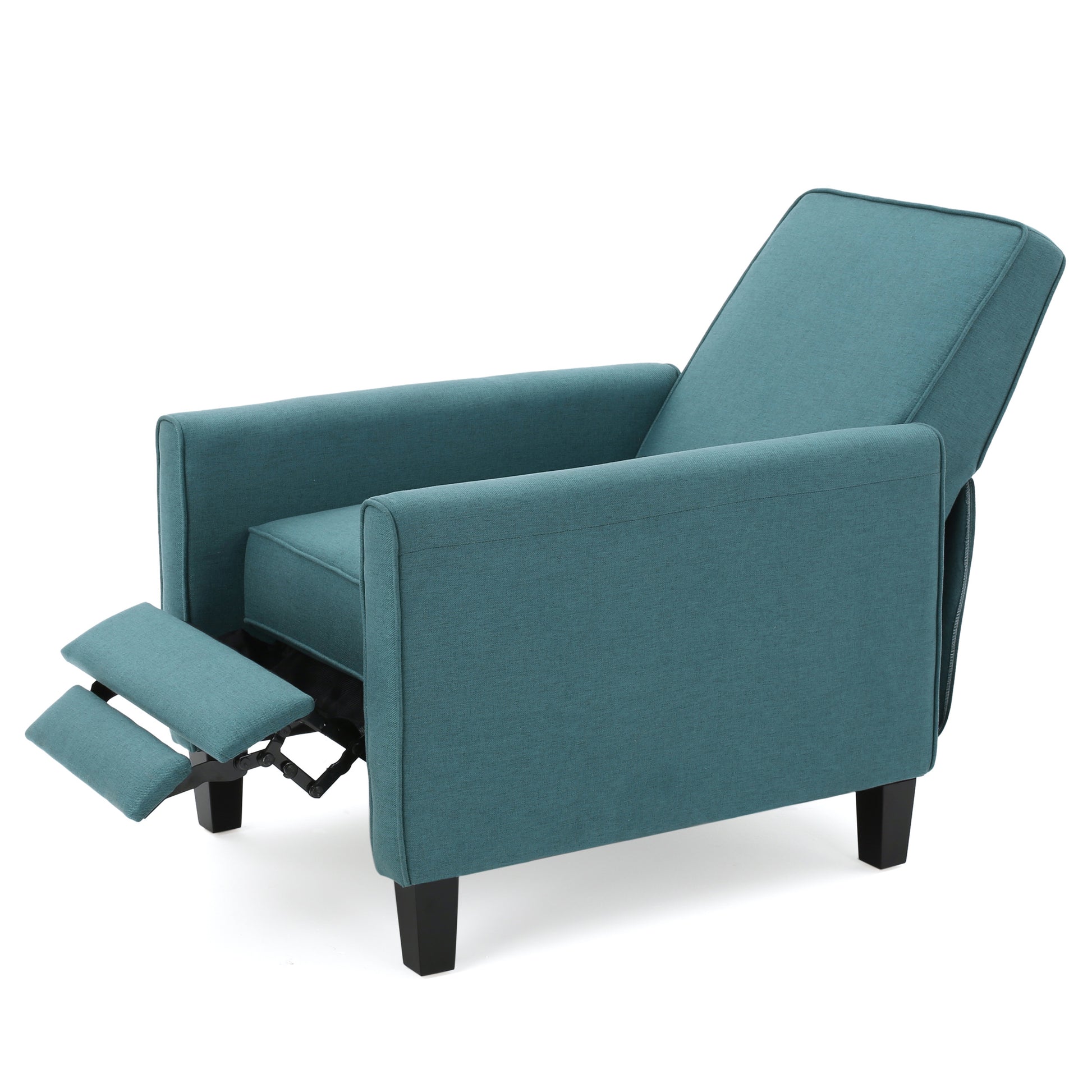 Teal Linen Push Back Chair For Elegant Home D Cor Teal Fabric