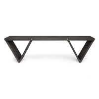 Metropol Bench Dark Grey Wood
