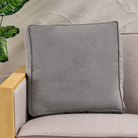 Tash Square Pillow Charcoal Fabric