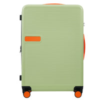 Hardshell Luggage Sets 3 Pcs Contrast Color Suitcase With Spinner Wheels And Tsa Lock 20" 24" 28" Available Light Green Abs