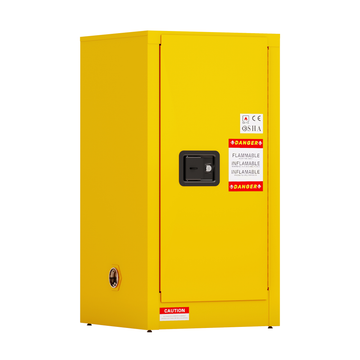 Flammable Safety Cabinet, Galvanized Steel, Laboratory Cabinets Explosion Proof Cabinets Anti Corrosion Reagents Instruments Protection Supplies Cabinet Antique Yellow Steel