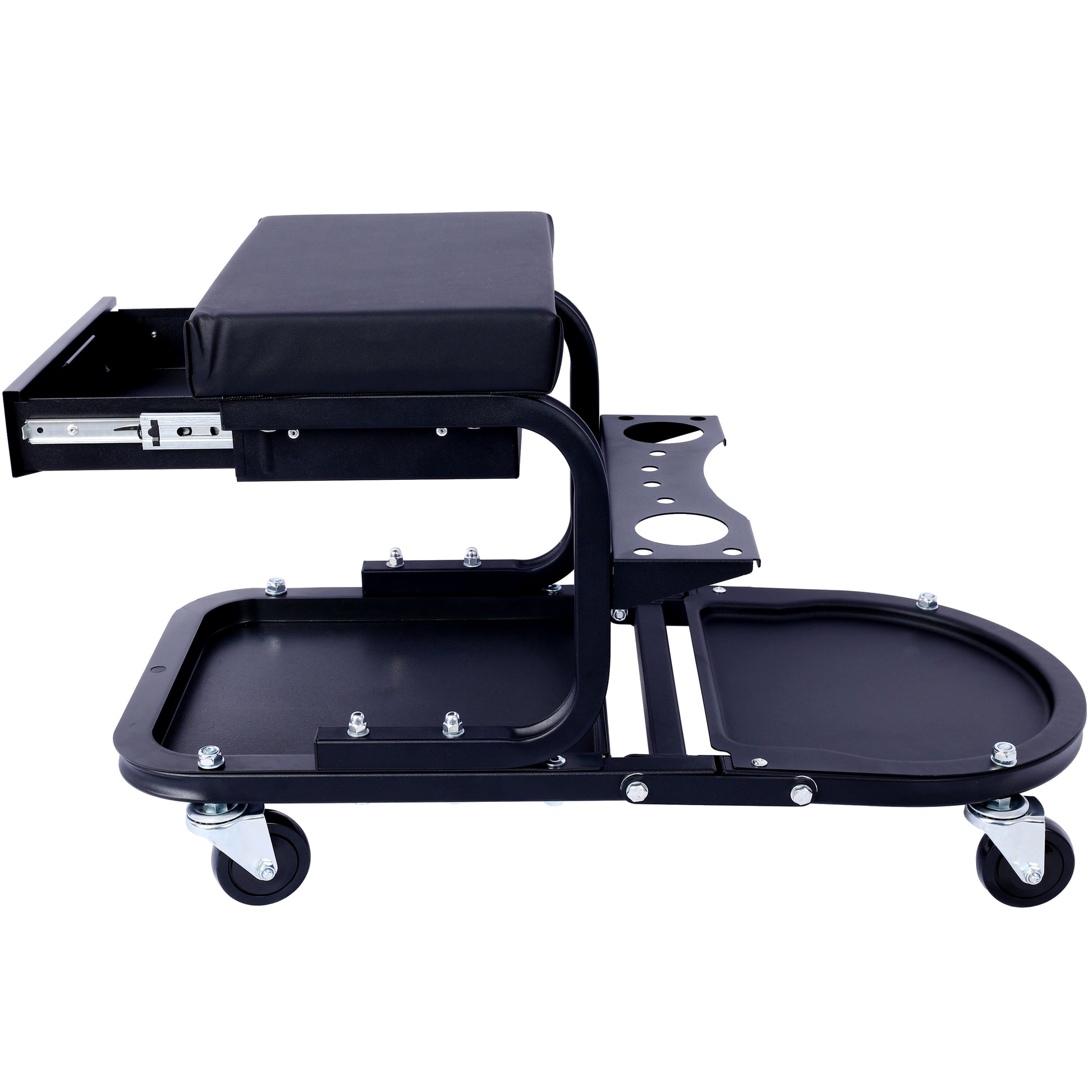 Ultimate Rolling Detailing & Utility Cart, For Cars, Trucks, Suvs, Rvs, Home, Garden, Garage & More, Black Black Steel