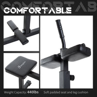 Soozier Adjustable Seated Calf Raise Machine, Leg Machines Home Gym, For Calf, Waist, Arm Training Black Steel