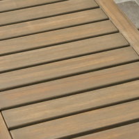 Jeco Industrial Wood And Metal Bench Grey Acacia Wood