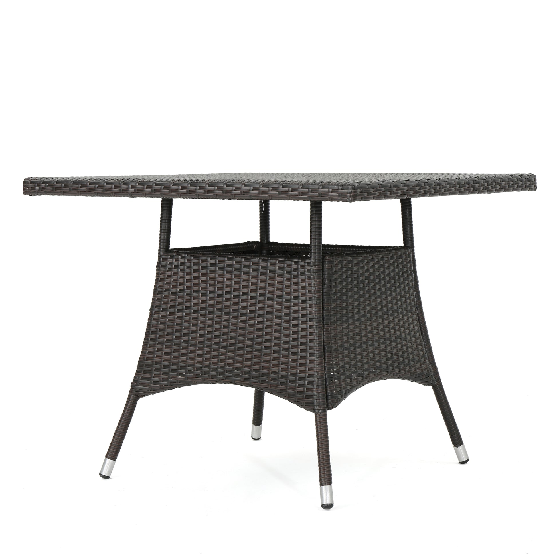 Corsica Sq Dining Table Brown Polyethylene