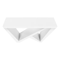 Accent Table, Console, Entryway, Narrow, Sofa, Living Room, Bedroom, White Laminate, Contemporary, Modern White Engineered Wood