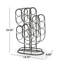 Wine Rack Black Metal