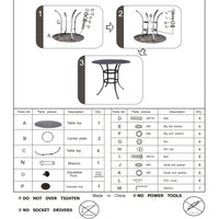 Bar Table Gunmetal Aluminum