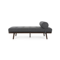 Chaise Lounge Charcoal Fabric