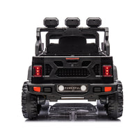 24V Ride On Large Pickup Truck Car For Kids,Ride On 4Wd Toys With Remote Control,Parents Can Assist In Driving,Bluetooth Music Version,Pickup Truck Design With Spacious Storage In The Rear. Black Polypropylene