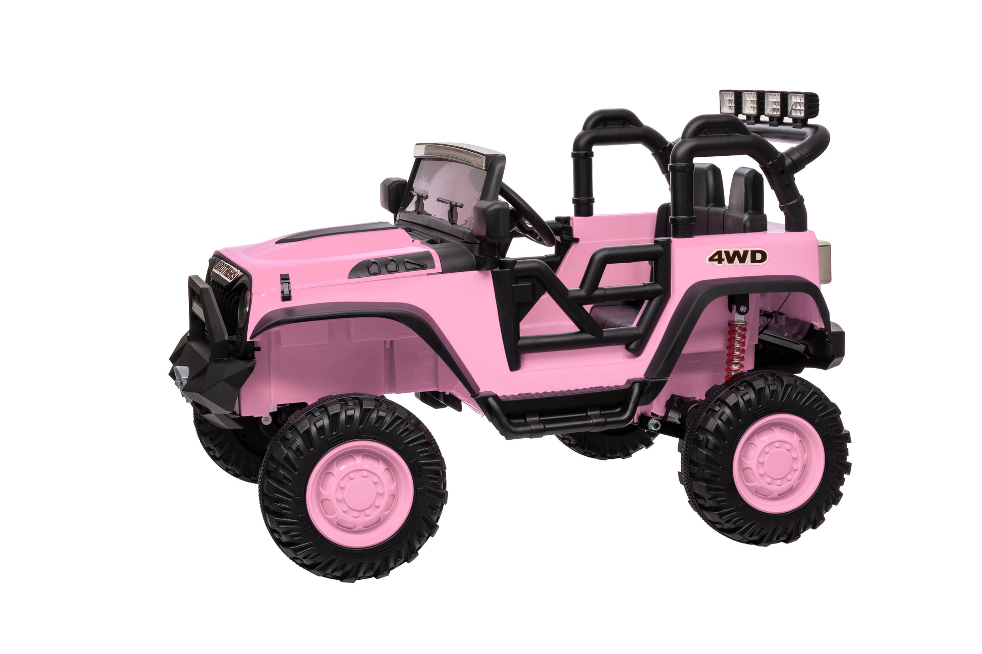 24V 9Ah Ride On Toy For Big Kids, 2 Seater Powered Ride On Truck Car With Remote,Pink Pink Abs