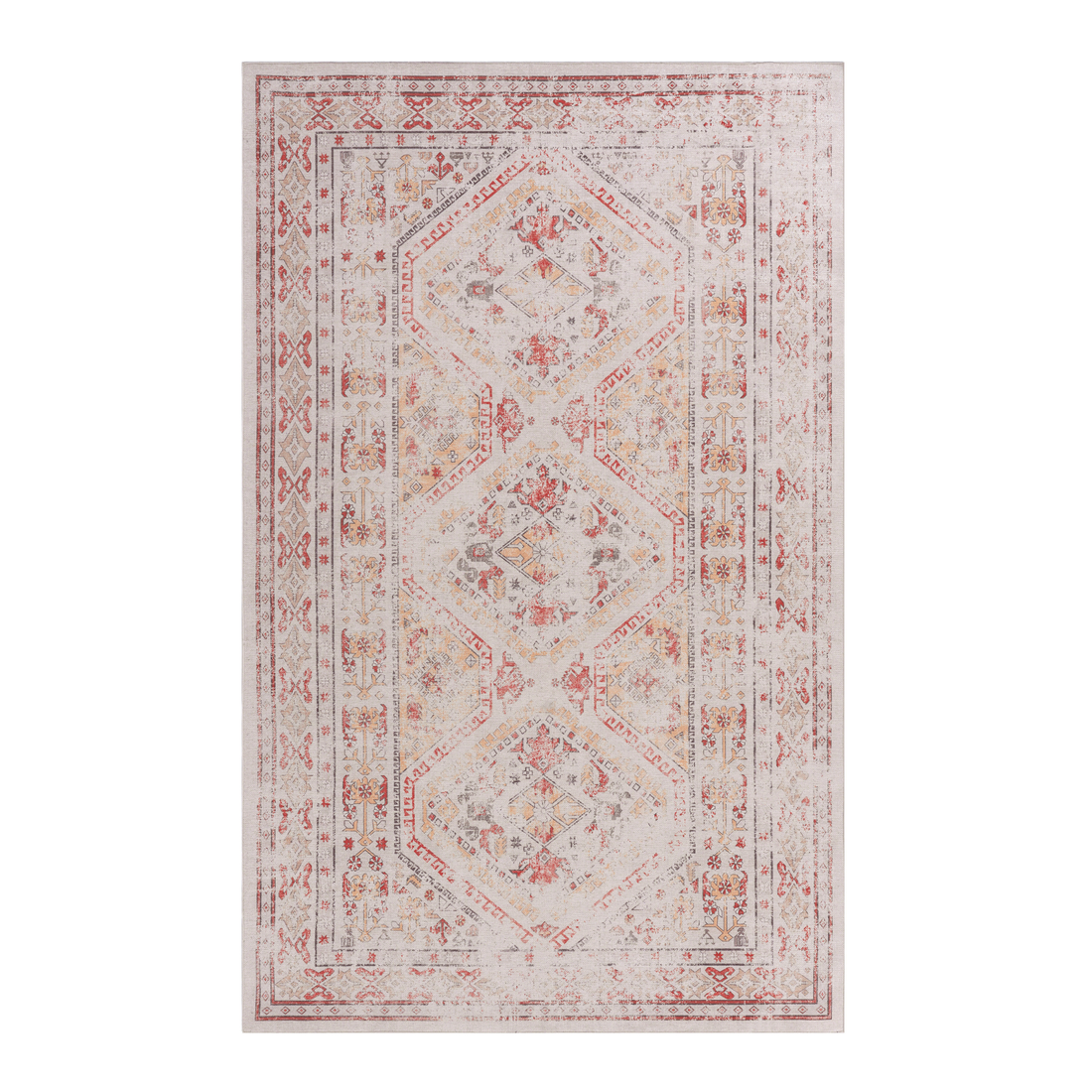 Naar 3X5 Area Rug Beige Area Rugs Kid & Pet Friendly Washable Rugs 3X5 Non Shedding 3X5 Area Rugs Foldable 3 X 5 Area Rug Washable Non Slip Eco Friendly 3X5 Rugs With Low Pile Beige, 3'X5' Beige Chenille Polyester