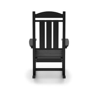 Black Traditional Porch Rocker Classic Hdpe Poly Lumber For Porch, Patio, And Garden Comfort No Rocker & Glider Black Weather Resistant Frame Garden & Outdoor American Traditional Hdpe Hdpe