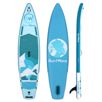 Inflatable Stand Up Paddle Board 11'X34"X6" With Accessories Water Sports Baby Blue Anti Slip Garden & Outdoor American Design,Beach Multifunctional Pvc