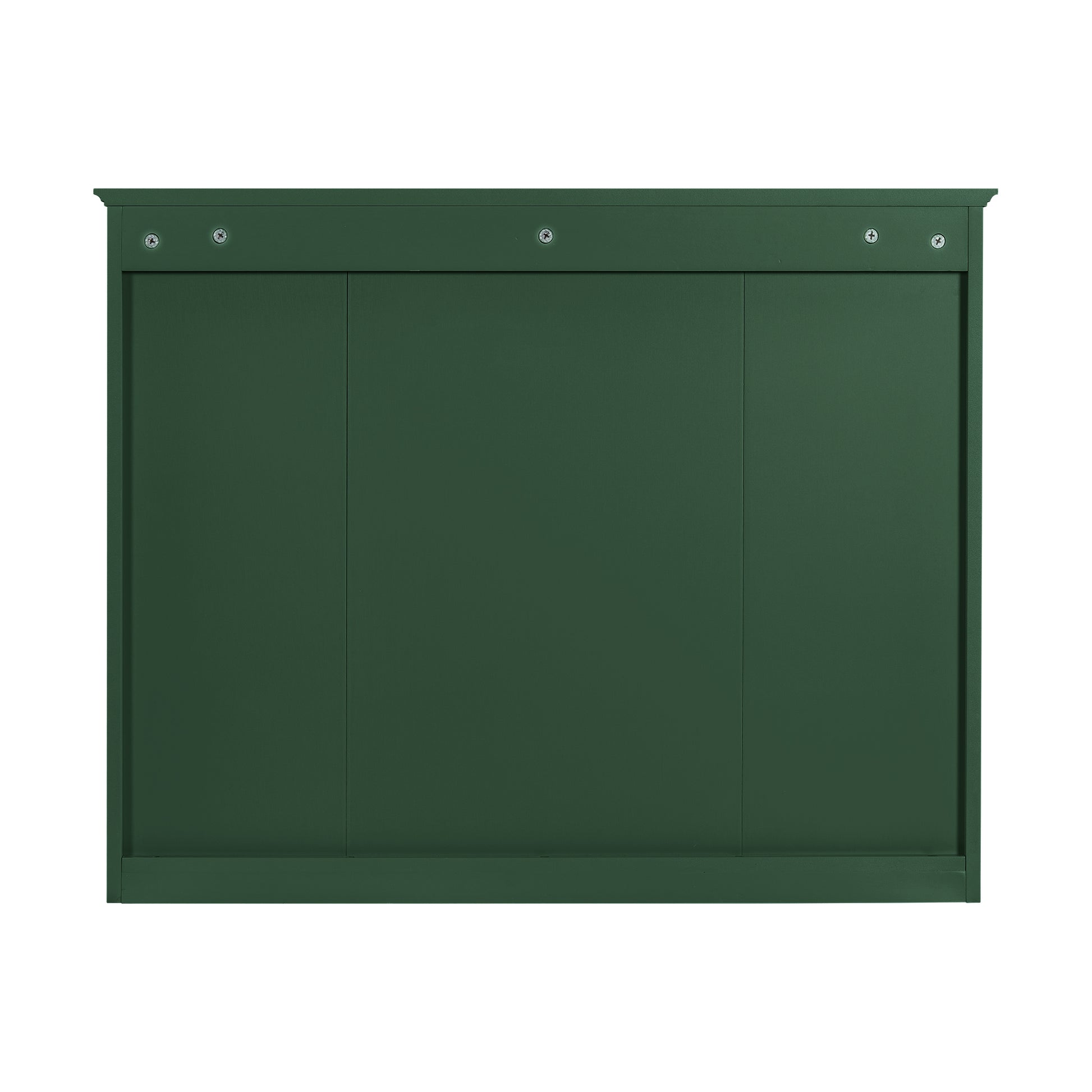 35'' X 27.5'' Medicine Cabinet, Wall Mounted Bathroom Storage Cabinet, Modern Bathroom Wall Cabinet With Mirror, Mirror Cabinet With 6 Open Shelves Not Include Bathroom Vanity Green 1 Bathroom Wall Mounted Modern Mdf Painted