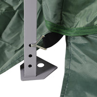 Outsunny Slant Leg Pop Up Canopy Tent With Netting And Carry Bag, Instant Sun Shelter, Tents For Parties, Height Adjustable, For Outdoor, Garden, Patio, 11.5'X11.5' Base 10'X10' Top , Green Green Steel