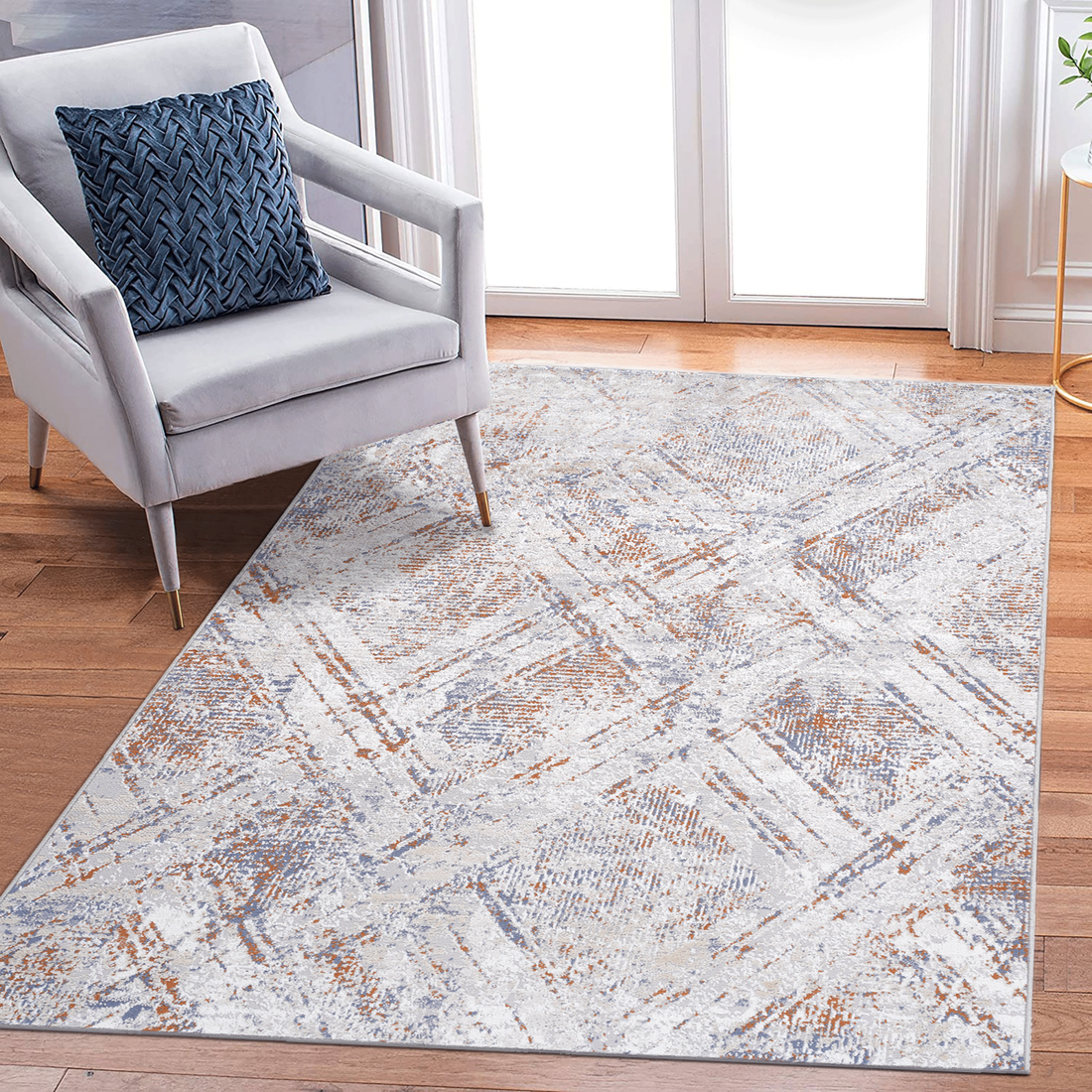 Naar Payas Collection 8X10 Beige Geometric Non Shedding Living Room Bedroom Dining Home Office Stylish And Stain Resistant Area Rug Beige Polyester