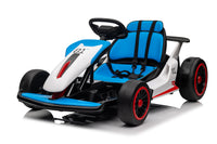 Ride On Go Kart For Kids, 24V7Ah Battery 150W*2 Motors, High Speed Drifting Car, Forward And Backward, Bluetooth, Slow Start Function,High Low Speeds,Music,Mp3,Usb, Horn,Max Load 110Lbs Blue Abs