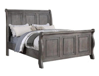 Grey Finish Sleigh Design Headboard Fb 1Pc Queen Size Panel Bed Beautiful Wooden Bedroom Furniture Antique Gray Oak Finish Box Spring Required Queen Antique Gray,Gray Wood Bedroom