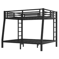 Metal Full Xl Over Queen Bunk Bed For Teens And Adults,Space Saving Noise Reduced No Box Spring Needed, Old Sku W1307S00020 Black Metal