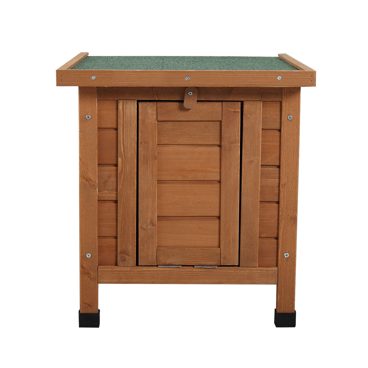 Modern Wooden Rabbit Cat Dog Hutch, Indoor Outdoor Retreat House With Openable Roof For Small Pets, Weatherproof, Bright Yellow Bright Yellow Wood