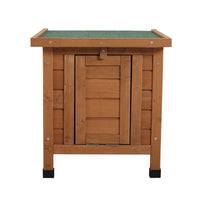 Modern Wooden Rabbit Cat Dog Hutch, Indoor Outdoor Retreat House With Openable Roof For Small Pets, Weatherproof, Bright Yellow Bright Yellow Wood