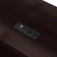 Twin Xl Size Platform Bed With Storage Led Headboard, Charging Station, Twin Size Trundle And 2 Drawers, Dark Brown Box Spring Not Required Twin Xl Dark Brown Wood Bedroom Bed Frame Solid Wood Mdf