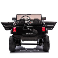 24V Two Seater Kids Ride On Car W Parents Remote Control, Licensed Toyota Lc250,220W Motors,With Shovel,Three Point Seat Belt,Slow Start,Speed Adjustment,Bluetooth,Music For Kids Aged 3 . Black 100 149 Lbs Polypropylene