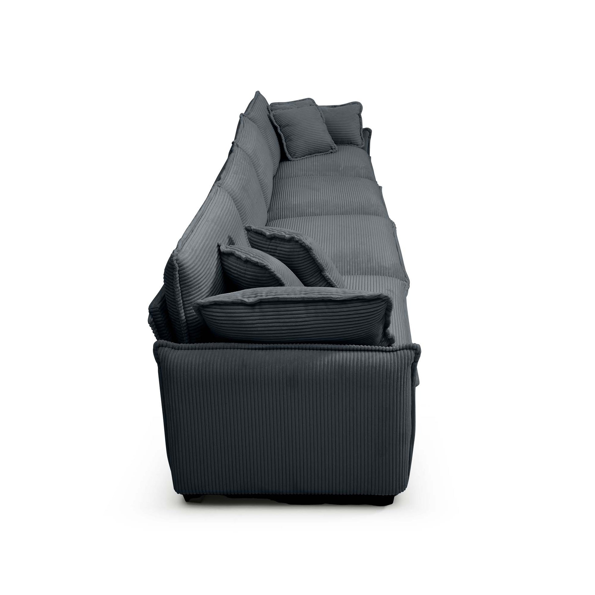 Modern Living Room Sofa 3 Pieces Set, Two 2 Seater Sofas And One 3 Seater Sofas, Upholstery Large Deep Seat Sofa With Sofat Cushion And Pillowss,Grey Corduroy Grey Corduroy 7 Seat