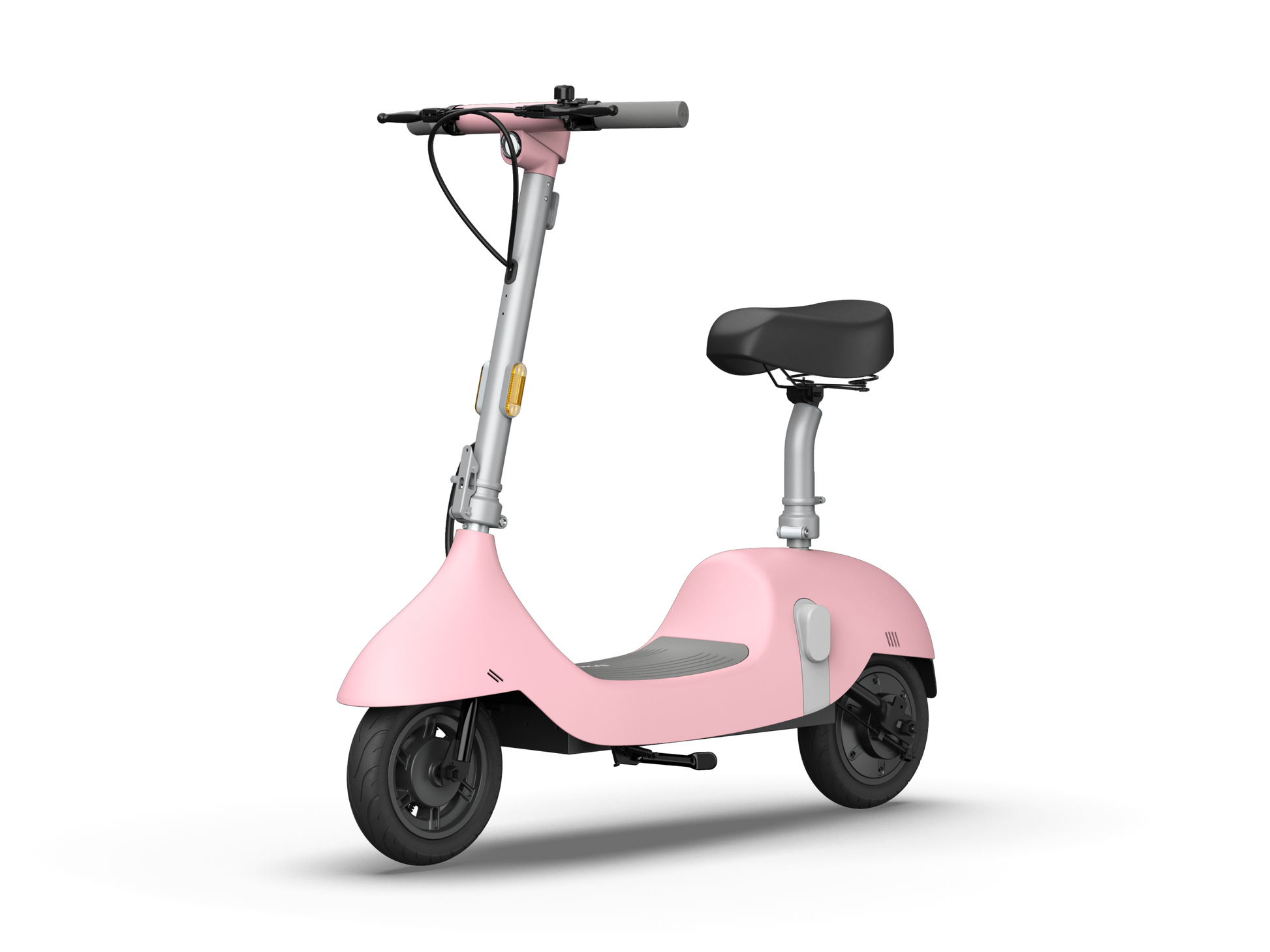 Electric Scooter With Foldable Seat W 35 Miles Operating Range & 15.5Mph Max Speed Pink Pink Aluminum