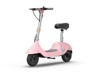 Electric Scooter With Foldable Seat W 35 Miles Operating Range & 15.5Mph Max Speed Pink Pink Aluminum