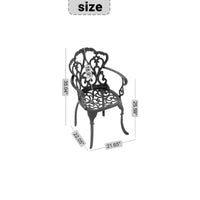 Cast Aluminum Patio Dining Chair 4Pcs With Black Frame And Cushions In Random Colors Yes Dining Set Black Rust Resistant Frame Water Resistant Cushion Garden & Outdoor Complete Patio Sets Aluminium