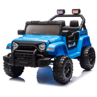 12V Kids Ride On Electric Car W Parents Control,Dual Drive, Four Wheel Suspension,With Music,Bluetooth,Mp3,Usb,With Headlights, Steering Wheel Quick Release,Slow Start For Kids Aged 3 8. Blue 50 99 Lbs Polypropylene