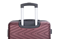 Luggage 4 Piece Abs Lightweight Suitcase With Rotating Wheels, 24 Inch And 28 Inch With Tsa Lock, 16 20 24 28 Wine Red Wine Red Abs