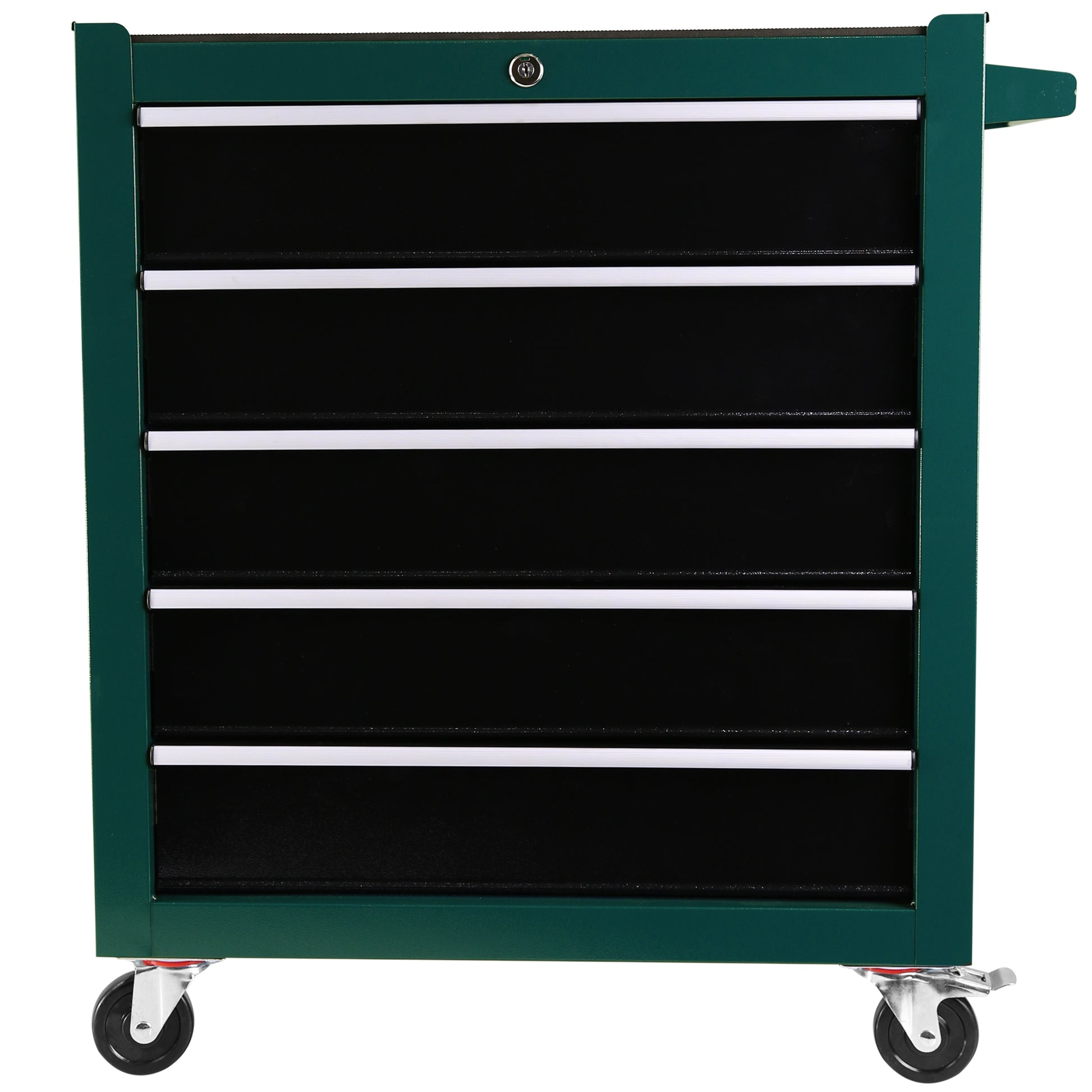 5 Drawers Rolling Tool Chest,Tool Cabinet On Wheels With Keyed Locking Stem And Drawer Liners,Tool Chest With Link Buckle And Can Be Combined To Large Cabinet Set,For Warehouse,Garage Green Steel