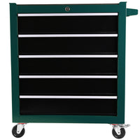 5 Drawers Rolling Tool Chest,Tool Cabinet On Wheels With Keyed Locking Stem And Drawer Liners,Tool Chest With Link Buckle And Can Be Combined To Large Cabinet Set,For Warehouse,Garage Green Steel