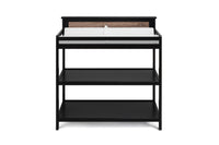 Connelly Changing Table Black Vintage Walnut Black Brown Wood